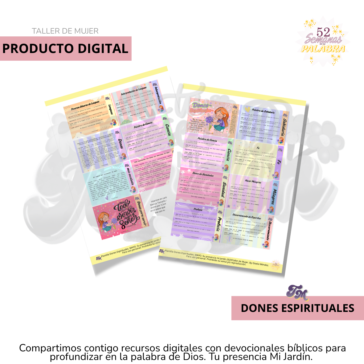 Tarjetas: DONES DEL ESPÍRITU SANTO.